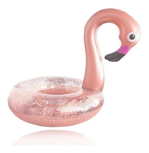Inflable Flamingo Rosa Salvavidas Alberca Vacaciones 90cm Rosa