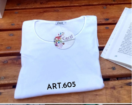 Camiseta Mujer Manga Larga Algodon Cecil  Art 605