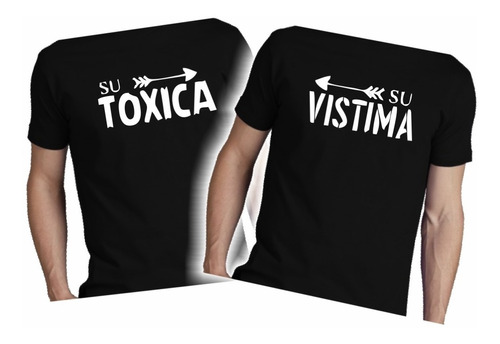 Remera Doble Duo Dia De Los Enamorados Toxica Victima X2