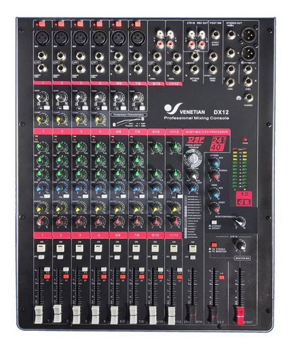 Venetian Dx12 Consola Audio Mixer 12 Canales Efectos Dsp Eq