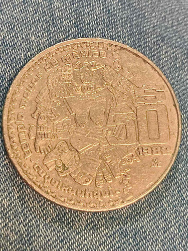 $50 Pesos 1982 Coyolxouhqui