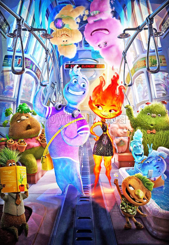 Pósters Elemental - La Película - 2023 - 42x30