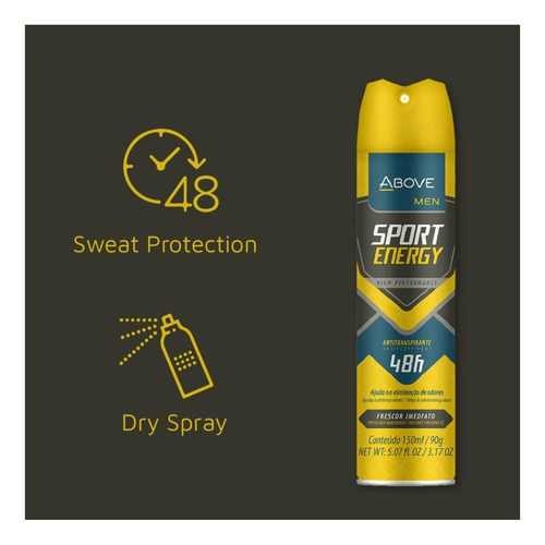 Above Sport Energy 48 Hours Antiperspirant Deodorant For Men