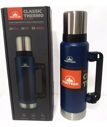 Termo Forteza Acero Inoxidable 1.2 L En Azul Y Verde