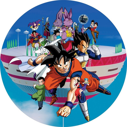 Painel Festa Redondo Dragon Ball 1, 3d Sublimado 1,50 Dia