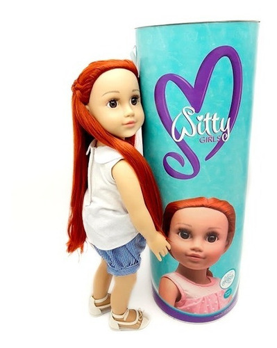 Imagen 8 de 10 de Witty Girls Noa Muñeca 45cm /18 PuLG Original American Pre