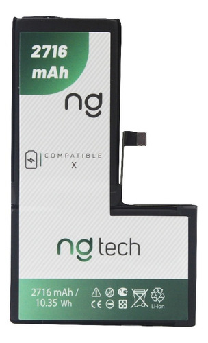 Bateria Para iPhone X 10 A1901 A1902 A1903 Ngtech 2716 Mah