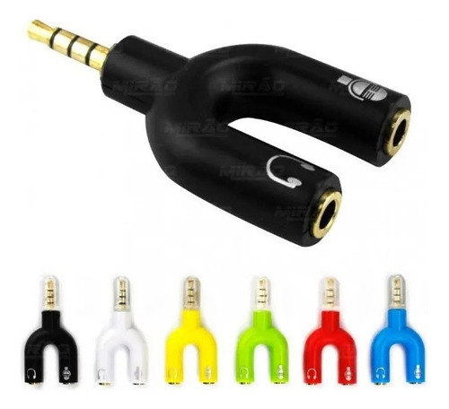 Adaptador Em Y P2 P3 Splitter Para Fone Microfone E Headset