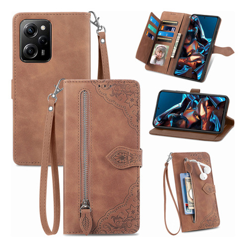 Funda Bandolera Con Ranura For Tarjetas Con Cremallera Para