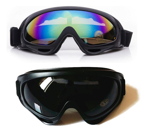 2 Gafas X400 Protección Uv Snowboard Esquí Ciclismo