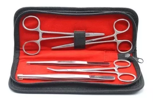 Kit de sutura con estuche con 5 piezas instrumental + pad de 3 capas d –  HERGOM MEDICAL