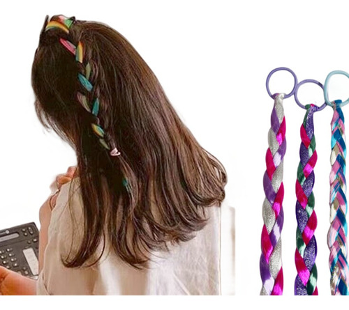 Set 5 Colets Extensiones Pelo Sintético Trenzado Colores