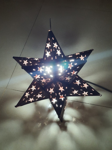 Juego Lampara Estrella Laton 7 Pzas 30 Cm