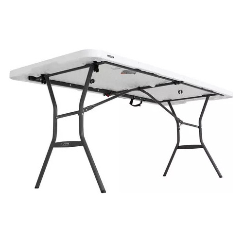 Mesa Rectangular Lifetime Tipo Portafolio Blanca 1.83m