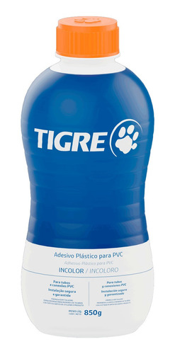 Adesivo Plástico Pvc Incolor Tigre Frasco 850g