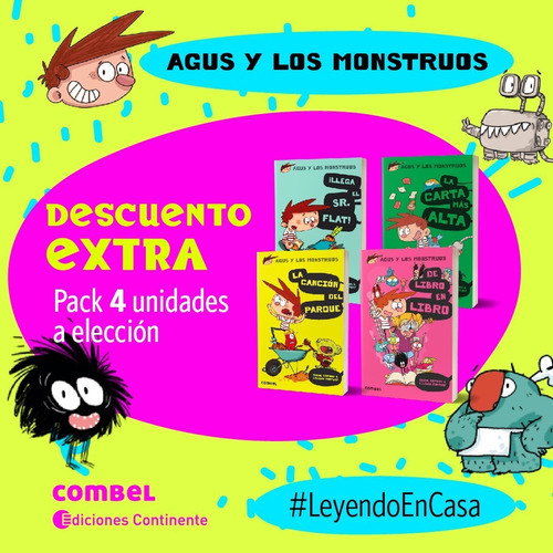 Pack 4 Libros Oferta Colección Libros Agus Y Los Monstruo 