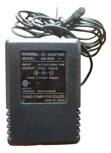 Adaptador De Corriente Casio 120v / 6v