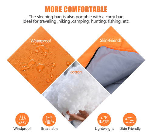 2025 Sacos De Dormir Con Saco De Dormir For Acampar Warm