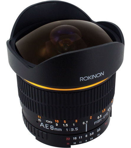 Rokinon 8mm Ultra Wide Angle F/3.5 Fisheye Lente Para Nikon