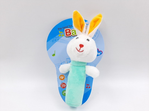 Peluche Conejo De Pascua Sonajero Chillon Para Bebes