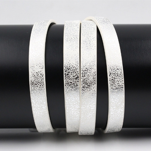 Cordón De Cuero Pu Para Accesorios O Bisutería I Color Plata