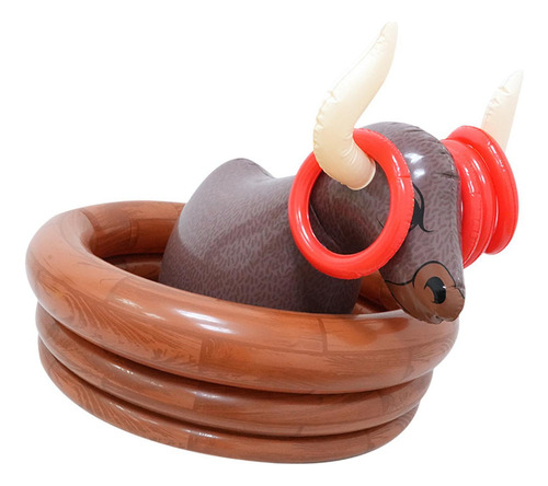 Para J0yf Agua Inflable Bull Soporte De Hielo Anillos De