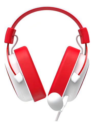 Headset Gamer Havit H2002d, Conector P2, Branco Com Vermelho - Excelente (Recondicionado)