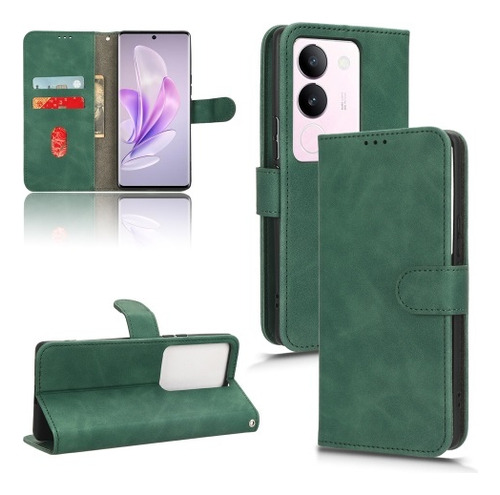 Funda De Cuero Con Tapa Magnética For Vivo