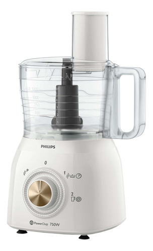 Imagen 2 de 3 de Multiprocesadora Philips Viva Collection HR7636 750W blanca 220V