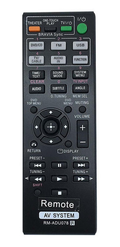 Control Remoto Sony Rm-adu078 Para Dav-tz710 Hbd-dz170...