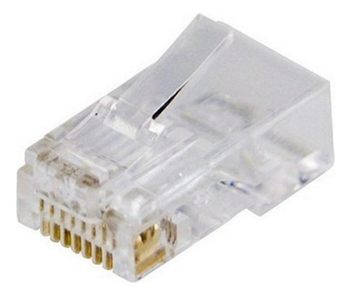 Plug Modular Para Computador Aubor Rj45 (8x8)  Com 6 Pecas