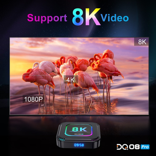 Caja De Tv Inteligente Dq08 Pro Rgb Android 13 4k Hdr10+ Wif