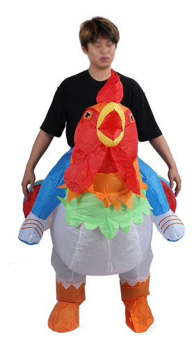 Disfraz Inflable De Gallo Para Montar En Bicicleta, Impermea