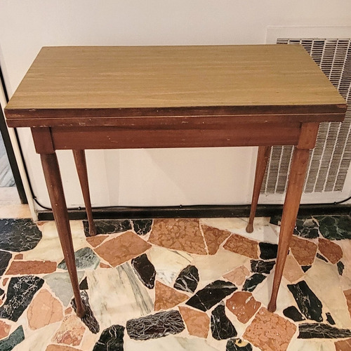 Mesa Plegable Tipo Libro 79x80x77 Madera Enchapada Formica Marrón Marrón (Usado)