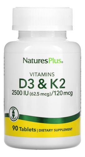 Vitamina D3 2.500 Ui E K2 120 Mcg 90 Comprimidos Naturesplus