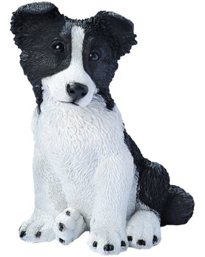 Design Toscano Border Collie Puppy Dog Statue, Multicolor