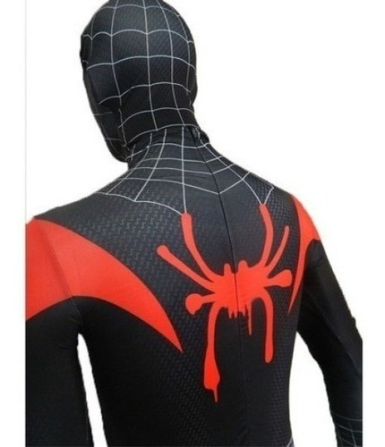 Imagen 4 de 10 de Traje Para Spiderman Miles Morales Cosplay Adultos Halloween