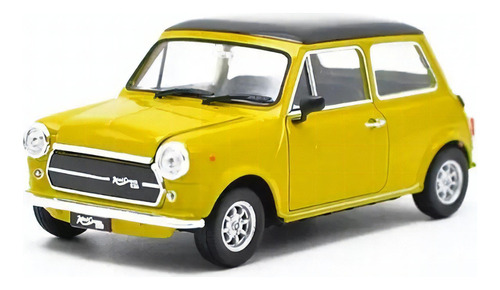 Auto Coleccionable Welly Metálico Mini Cooper 1300 1:24 Color Amarillo