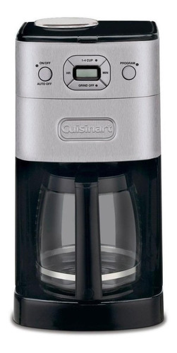 Cafetera Cuisinart Grind & Brew DGB-625 super automática black y stainless de filtro 220V