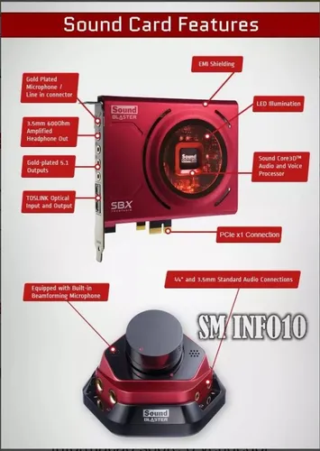 Placa Creative Sound Blaster Zx Com Modulo - Oem Placa Creative Sound Blaster Zx Com Modulo - Oem