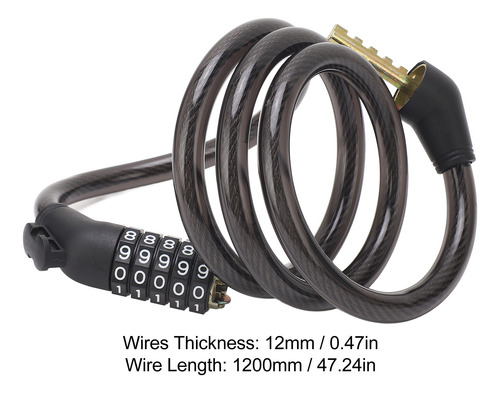 Cable De Candado Para Bicicleta Portátil Mountain 5 A Prueba