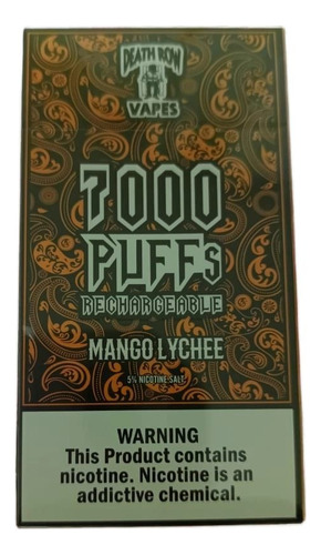 Vape Miel Death Row 7000 Puffs Sabores Surtidos 10 Pz