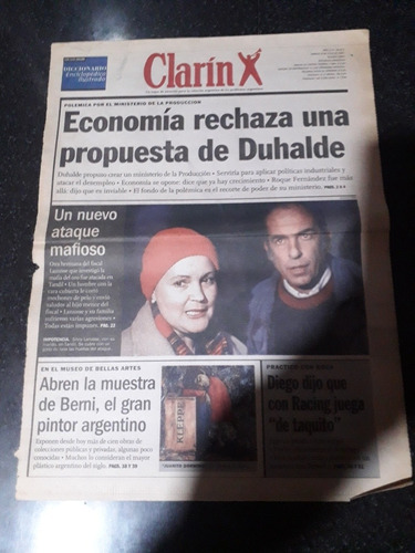 Tapa Diario Clarín 08 7 1997 Roque Fernández Berni Duhalde 