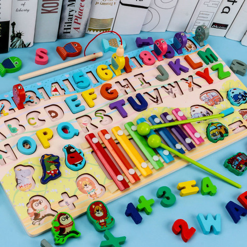 Juego Educativo De Mesa De Pesca Montessori, Juguete Para Ni