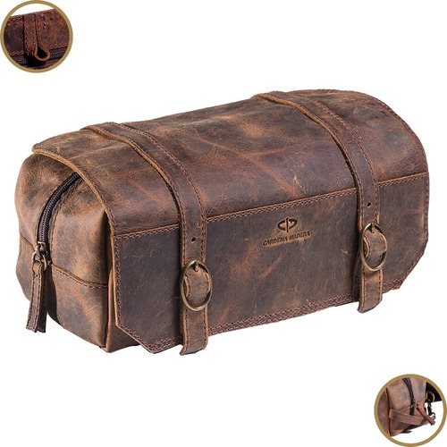 Imagem 2 de 7 de Necessaire Cinnamon Couro Legítimo Cardena Madera