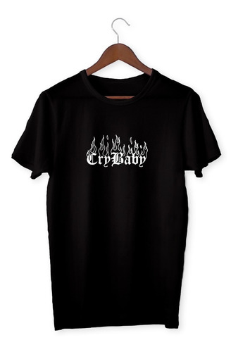 Remera De Algodón Cry Baby Llamas - Flames Aesthetic 