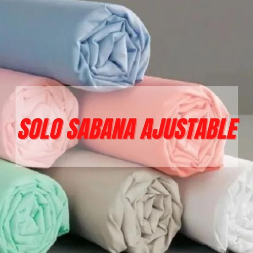 Imagen 6 de 8 de Sabana Ajustable 1 Plaza Y Media 180 Hilos Love&home Suaves!