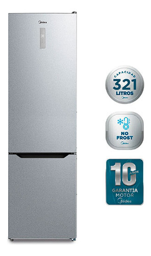 Midea Refrigerador Mdrb489mte50 321lts No Frost Plateado
