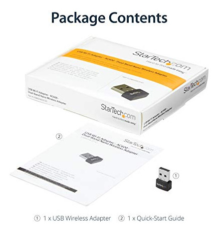 Startech.com Adaptador Wifi Usb Inalámbrico Dual Banda Ac600