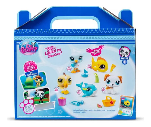 Littlest Pet Shop Amiguitos Mascotas Pack X5 Perro Pez